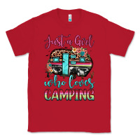 Red just a girl who loves camping Classic Tee - JahusDesignShop