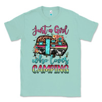 Seafoam just a girl who loves camping Classic Tee - JahusDesignShop