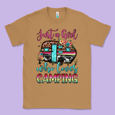 Just A Girl Who Loves Camping Classic Tee Designed By Jahusdesignshop