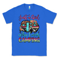 True Royal just a girl who loves camping Classic Tee - JahusDesignShop