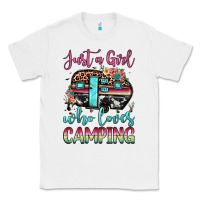 White just a girl who loves camping Classic Tee - JahusDesignShop