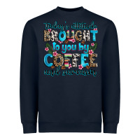 Navy today's attitude brought to you by coffee and sarc Heavyweight Sweatshirt - Zillion Design Studio
