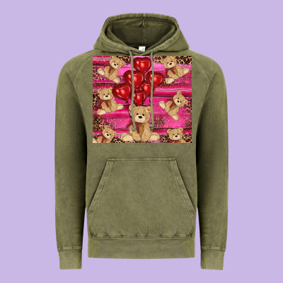 Valentine's Day Tedybear Tumbler Vintage Hoodie Designed By Ranaportraitstore