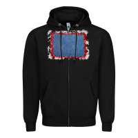 Black cowhide bandana denim background Zipper Hoodie - AdoDesignShop