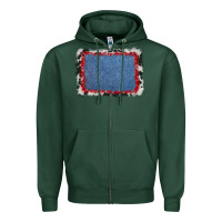 Sports Green cowhide bandana denim background Zipper Hoodie - AdoDesignShop