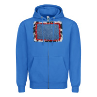 True Royal cowhide bandana denim background Zipper Hoodie - AdoDesignShop