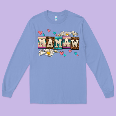 Daisy Mamaw Long Sleeve Tee Designed By Adodesignshop