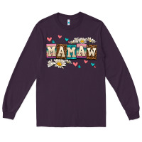 Plum daisy mamaw Long Sleeve Tee - AdoDesignShop