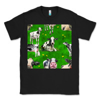 Black holstein cows seamless pattern Classic Tee - BundleAndBundleShop