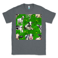 Charcoal Heather holstein cows seamless pattern Classic Tee - BundleAndBundleShop