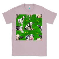 Lilac holstein cows seamless pattern Classic Tee - BundleAndBundleShop