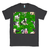 Smoke holstein cows seamless pattern Classic Tee - BundleAndBundleShop