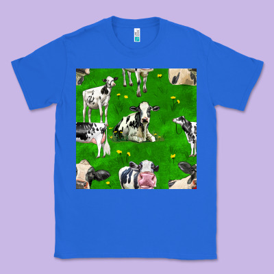 Holstein Cows Seamless Pattern Classic Tee Designed By Bundleandbundleshop