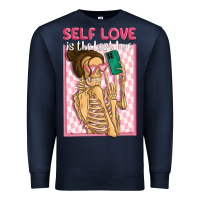 Navy self love is the best love Premium Sweatshirt - MaliasSmallBusiness