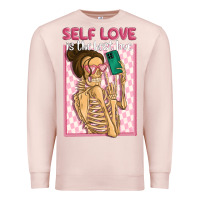 Pale Pink self love is the best love Premium Sweatshirt - MaliasSmallBusiness