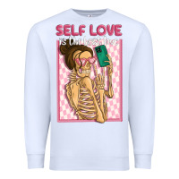 White self love is the best love Premium Sweatshirt - MaliasSmallBusiness