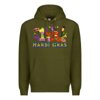 Army Green my first mardi gras Premium Hoodie - LillyAllenDesigns