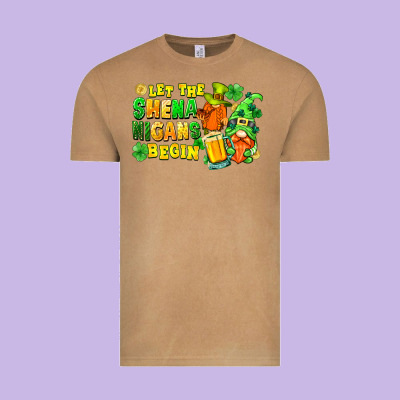 Let The Shenanigans Begin Vintage Tee Designed By Fadigitalartstudio