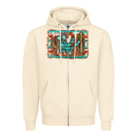 Sandshell cactus cowhide serape Zipper Hoodie - AdoDesignShop