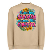Mushroom throwing sarcasm around like confetti Heavyweight Sweatshirt - Zillion Design Studio