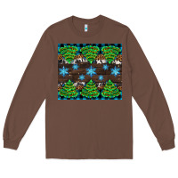 Chestnut Christmas tree with snow Long Sleeve Tee - AdoDesignShop