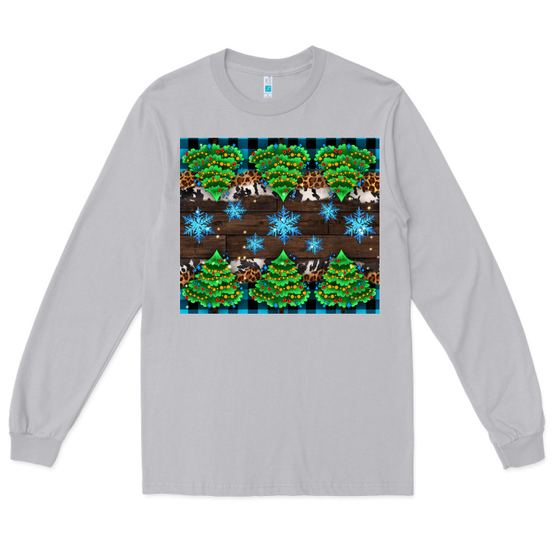 Christmas Tree With Snow Long Sleeve Tee by AdoDesignShop | Teevron
