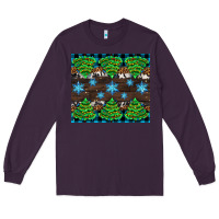 Plum Christmas tree with snow Long Sleeve Tee - AdoDesignShop