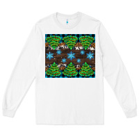 White Christmas tree with snow Long Sleeve Tee - AdoDesignShop