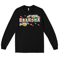 Black daisy grandma Long Sleeve Tee - AdoDesignShop