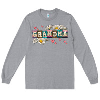 Heather Grey daisy grandma Long Sleeve Tee - AdoDesignShop