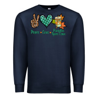 Navy Peace love pumpkin spice latte Premium Sweatshirt - NancyCooperArtShop