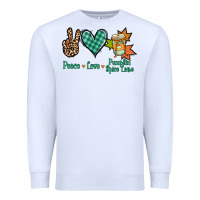White Peace love pumpkin spice latte Premium Sweatshirt - NancyCooperArtShop
