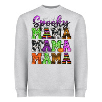 Heather Grey Spooky Mama Heavyweight Sweatshirt - texasbilliewilder