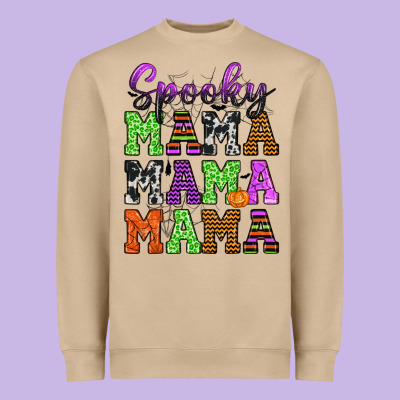 Spooky Mama Heavyweight Sweatshirt Designed By Texasbilliewilder