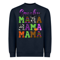 Navy Spooky Mama Heavyweight Sweatshirt - texasbilliewilder