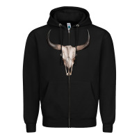 Black bullskull Zipper Hoodie - Artiststas