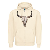 Sandshell bullskull Zipper Hoodie - Artiststas