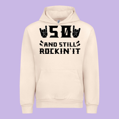 50 Birthday Rock Urban Hoodie Designed By Bettercallsaul