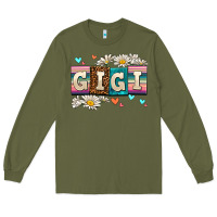 Army Green daisy gıgı Long Sleeve Tee - AdoDesignShop