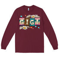 Burgundy daisy gıgı Long Sleeve Tee - AdoDesignShop