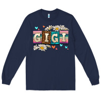 Navy daisy gıgı Long Sleeve Tee - AdoDesignShop
