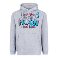 Heather Grey i love you to the moon and back Heavyweight Hoodie - MaliasSmallBusiness