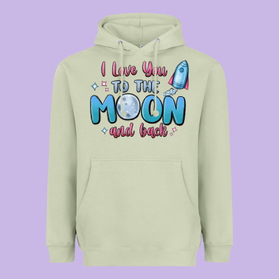 I Love You To The Moon And Back Heavyweight Hoodie Designed By Maliassmallbusiness