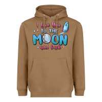 Toasted Coconut i love you to the moon and back Heavyweight Hoodie - MaliasSmallBusiness