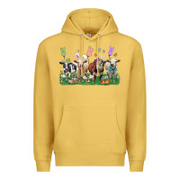 Antique Gold easter cow Premium Hoodie - LillyAllenDesigns