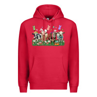 Cardinal easter cow Premium Hoodie - LillyAllenDesigns