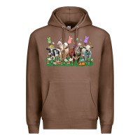Chestnut easter cow Premium Hoodie - LillyAllenDesigns
