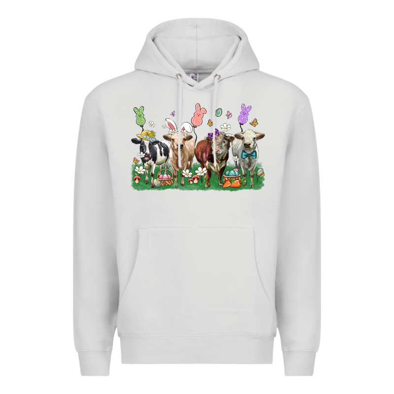 Easter Cow Premium Hoodie by LillyAllenDesigns | Teevron