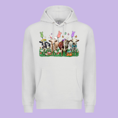 Easter Cow Premium Hoodie Designed By Lillyallendesigns