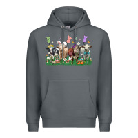 Rock easter cow Premium Hoodie - LillyAllenDesigns